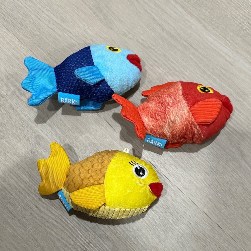 Bark Dog Toys- set of 3 Fish